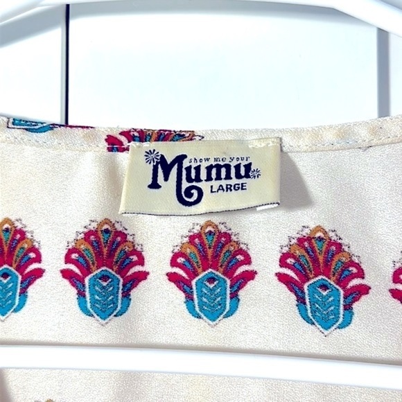 Women’s Show Me Your MuMu Oasis Lace-Up 100% Polyester Cropped Top Size Large - Picture 5 of 8